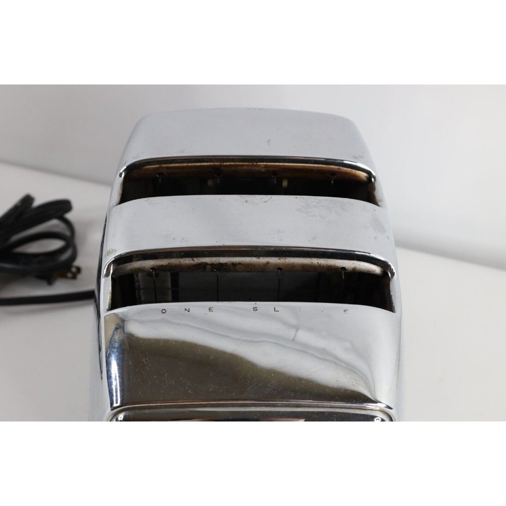 Vtg 70s Mid Century Modern MCM Sunbeam Radiant Control Auto Drop Toaster Chrome - Picture 4 of 9
